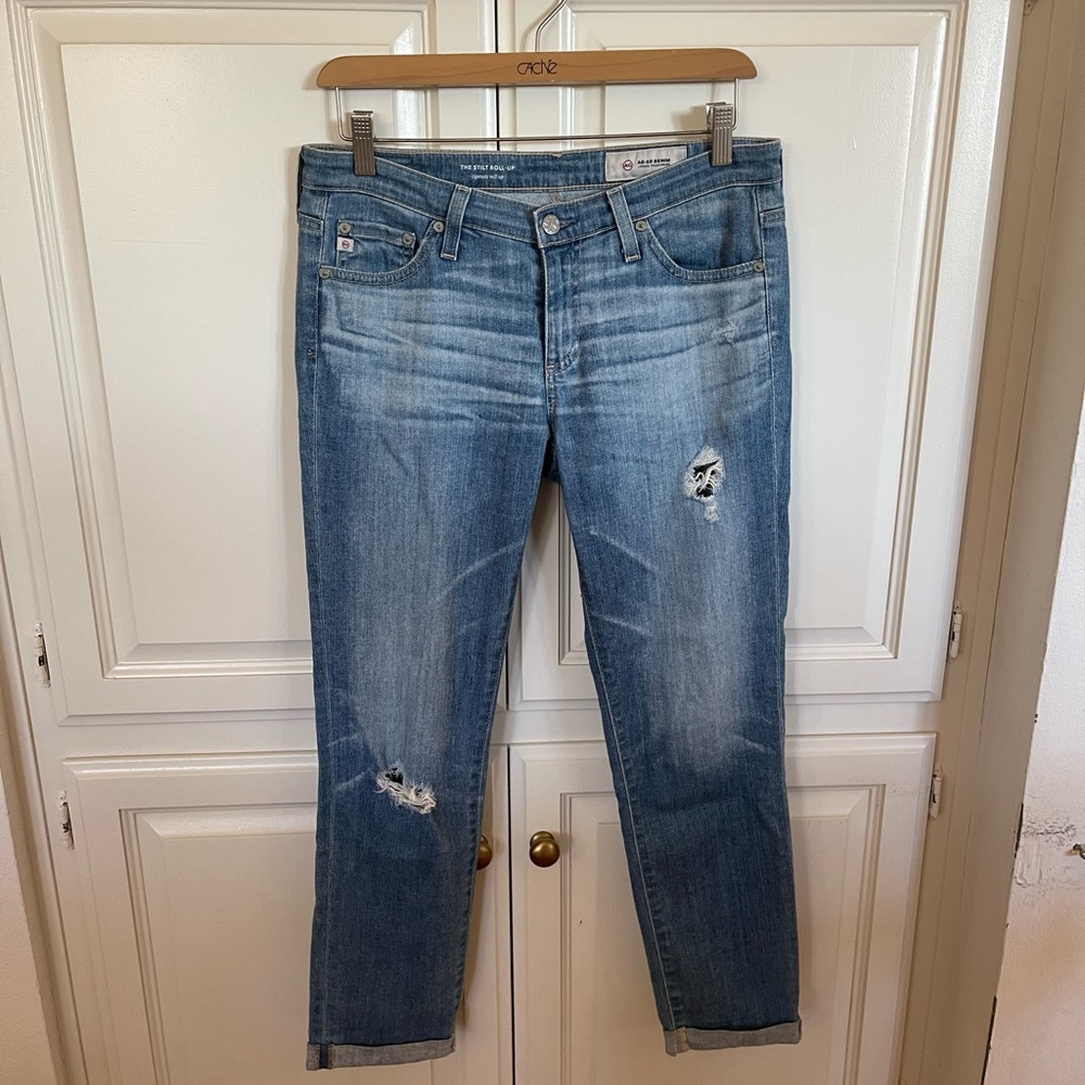 AG Adriano Goldshmied Stilt Roll Up Jeans Size 27